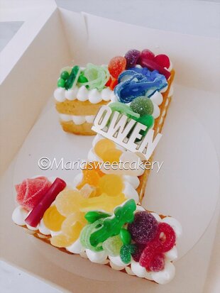 mariasweetcakery Cijfer cake snoep