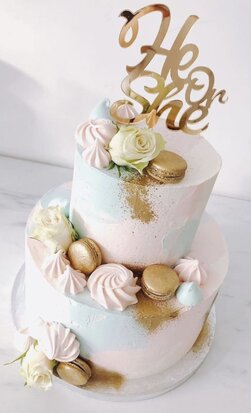 Mariasweetcakery Gender reveal marble