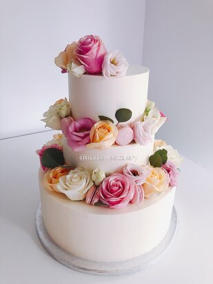 Mariasweetcakery bloemen taart multi