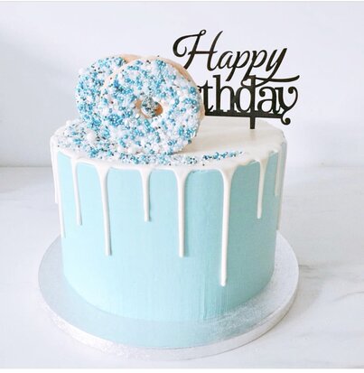 mariasweetcakery Donut taart blauw