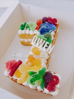 Cijfer cake snoep